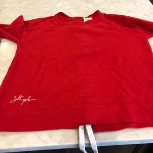 Soul Cycle x Monroe sweatshirt- lacing on back.